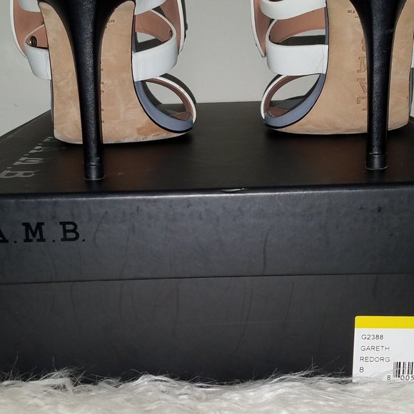 L.A.M.B. Gareth Sandal White/Gray Womens Size 8 - Picture 10 of 14